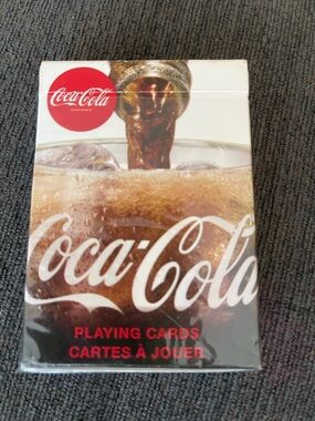 Coca Cola Brown, White & Red Playing Card Deck - Cola Pour Design